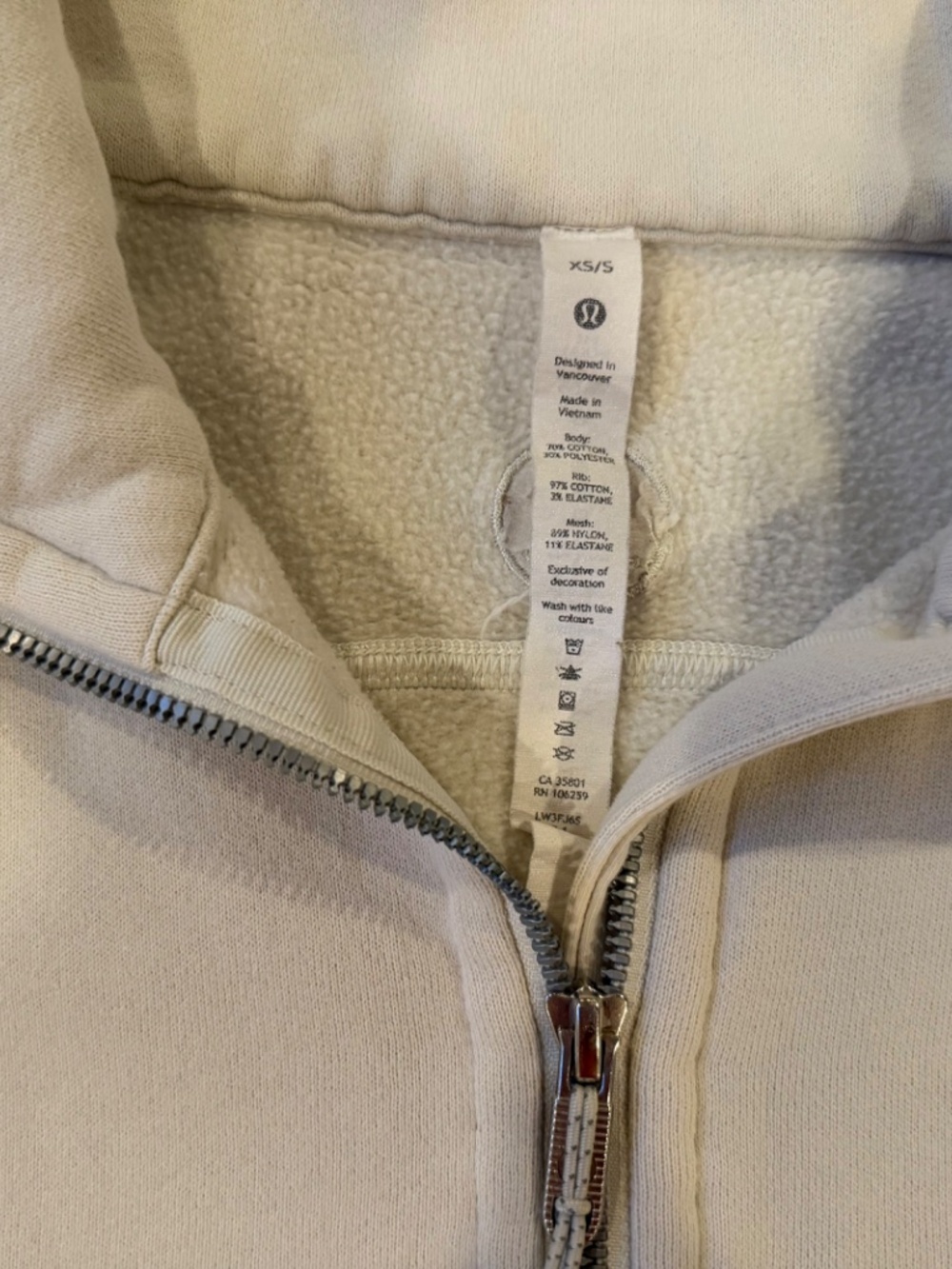 Lululemon Scuba oversized funnel neck 1/2 zip - size XS/S - Picture 2 of 6